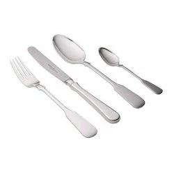 Robbe & Berking 4 Teilig Menübesteck Spaten 150g Versilbert Poliert