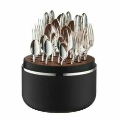 Robbe & Berking The Box Besteckset 24-tlg. Martelé 150 G Versilbert Frozen Black